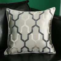 HKM-374035 Simple Modern Geometric Silk and Satin Throw Pillow Cover - 45x45cm