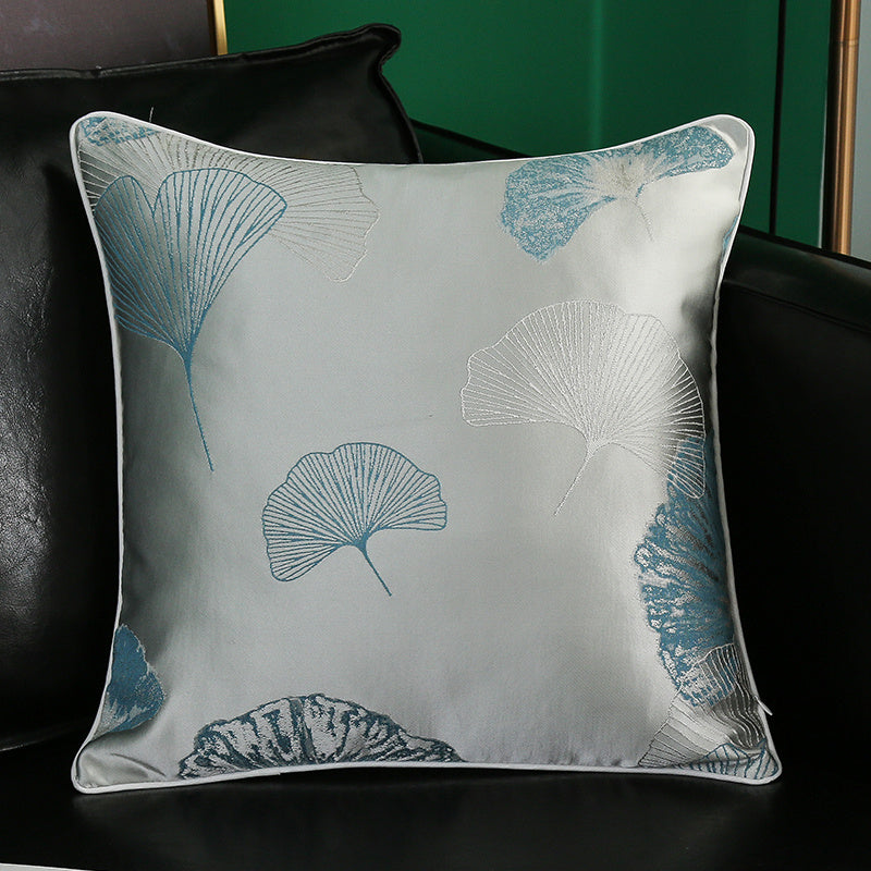 HKM-374035 Simple Modern Geometric Silk and Satin Throw Pillow Cover - 45x45cm