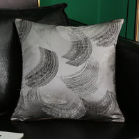 HKM-374035 Simple Modern Geometric Silk and Satin Throw Pillow Cover - 45x45cm