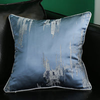 HKM-374035 Simple Modern Geometric Silk and Satin Throw Pillow Cover - 45x45cm