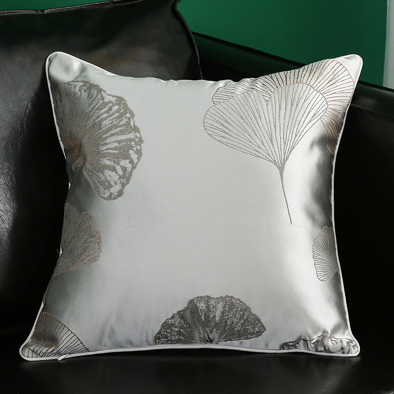 HKM-374035 Simple Modern Geometric Silk and Satin Throw Pillow Cover - 45x45cm
