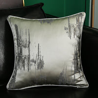 HKM-374035 Simple Modern Geometric Silk and Satin Throw Pillow Cover - 45x45cm