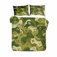 HKM-374227 Digital Printed Gamepad Bedding Set - Personalized Quilted Cover with Pillowcases in Various Sizes
