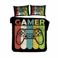 HKM-374227 Digital Printed Gamepad Bedding Set - Personalized Quilted Cover with Pillowcases in Various Sizes