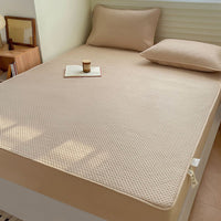 HKM-374227 Non-Slip Mattress Protector Set with Quilted Fitted Sheet and Pillowcases - Various Sizes Available