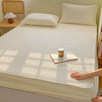 HKM-374227 Non-Slip Mattress Protector Set with Quilted Fitted Sheet and Pillowcases - Various Sizes Available