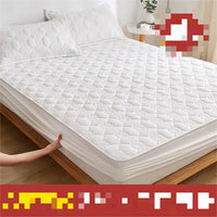 HKM-374227 Non-Slip Mattress Protector Set with Quilted Fitted Sheet and Pillowcases - Various Sizes Available