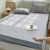 HKM-374227 Non-Slip Mattress Protector Set with Quilted Fitted Sheet and Pillowcases - Various Sizes Available