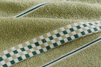 HKM-374483 Ultra-Soft Pure Cotton Facial Towel, Quick-Dry Absorbent, Houndstooth Design, 35x75 cm