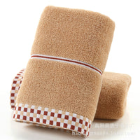 HKM-374483 Ultra-Soft Pure Cotton Facial Towel, Quick-Dry Absorbent, Houndstooth Design, 35x75 cm