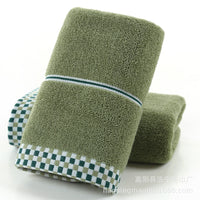 HKM-374483 Ultra-Soft Pure Cotton Facial Towel, Quick-Dry Absorbent, Houndstooth Design, 35x75 cm