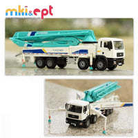 HKM-374547 1:55 Scale Diecast Concrete Mixer Pump Truck Model Toy for Ages 5-13