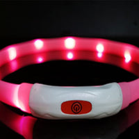 HKM-374611 Dog Silicone Luminous Collar LED