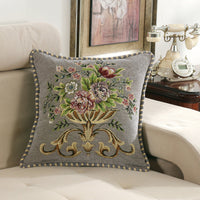 HKM-374867 Light Luxury Flower Curled Chenille Pillow in Multiple Colors and Patterns, 48x48cm