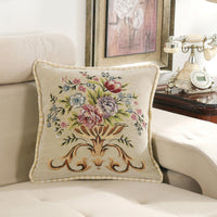 HKM-374867 Light Luxury Flower Curled Chenille Pillow in Multiple Colors and Patterns, 48x48cm
