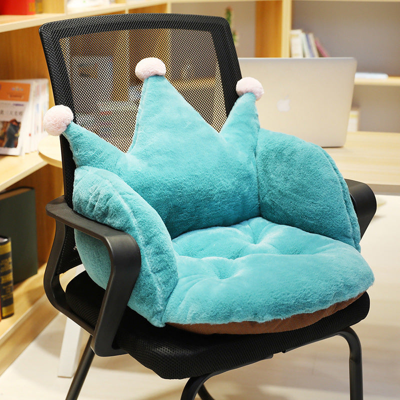 HKM-375187 Nordic Plush Computer Chair Crown Cushion with PP Cotton Filling - 55x40x40cm