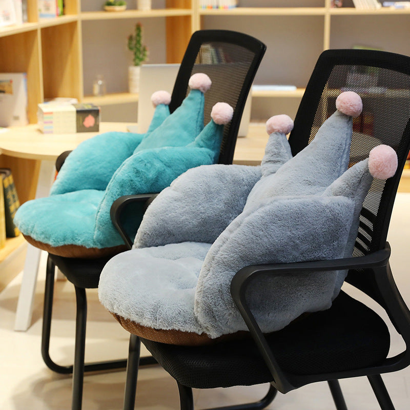 HKM-375187 Nordic Plush Computer Chair Crown Cushion with PP Cotton Filling - 55x40x40cm