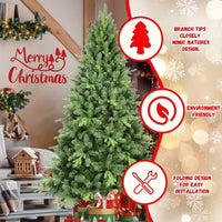 HKM-375187 PE/PVC Mixed Christmas Tree – Green, Available in Various Heights (4ft to 9ft)