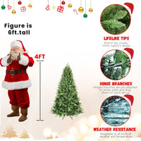 HKM-375187 PE/PVC Mixed Christmas Tree – Green, Available in Various Heights (4ft to 9ft)