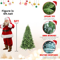 HKM-375187 PE/PVC Mixed Christmas Tree – Green, Available in Various Heights (4ft to 9ft)