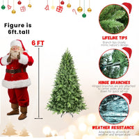 HKM-375187 PE/PVC Mixed Christmas Tree – Green, Available in Various Heights (4ft to 9ft)