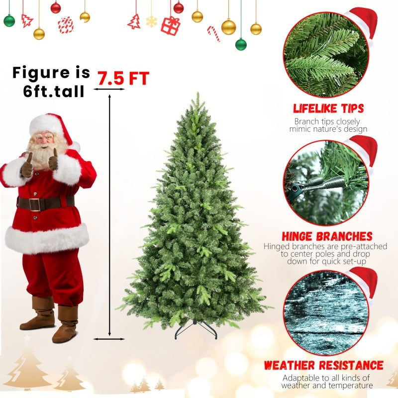 HKM-375187 PE/PVC Mixed Christmas Tree – Green, Available in Various Heights (4ft to 9ft)