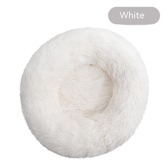 HKM-375187 Plush Round Dog Kennel - Removable & Washable, Available in Multiple Sizes