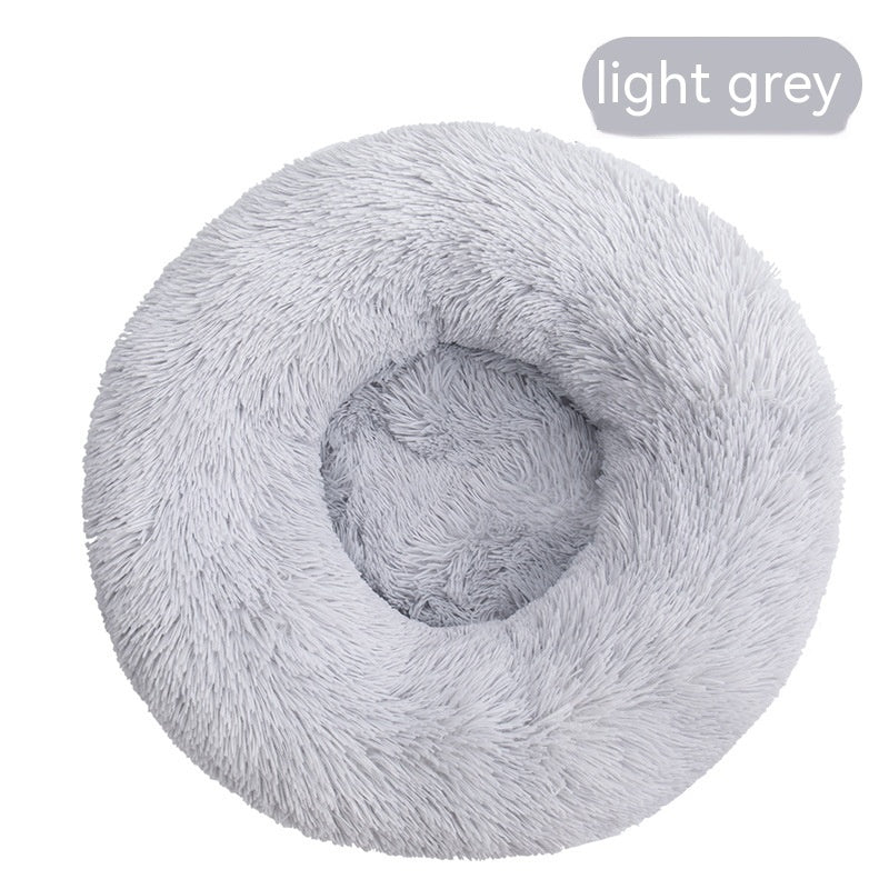 HKM-375187 Plush Round Dog Kennel - Removable & Washable, Available in Multiple Sizes