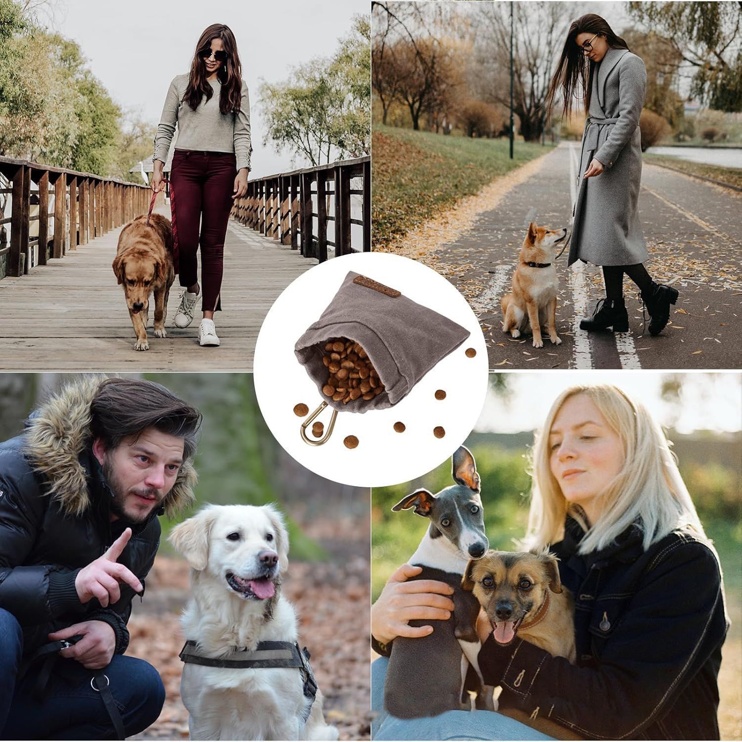 HKM-375251 Pet Snack Bag for Training Dogs - Durable Waxed Canvas in Multiple Colors
