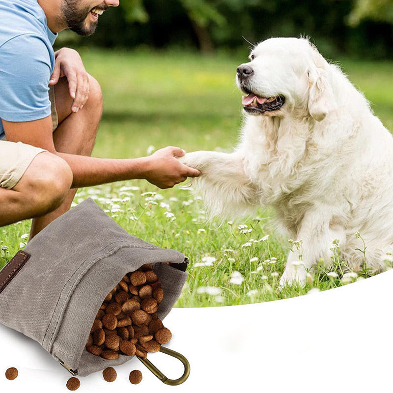 HKM-375251 Pet Snack Bag for Training Dogs - Durable Waxed Canvas in Multiple Colors