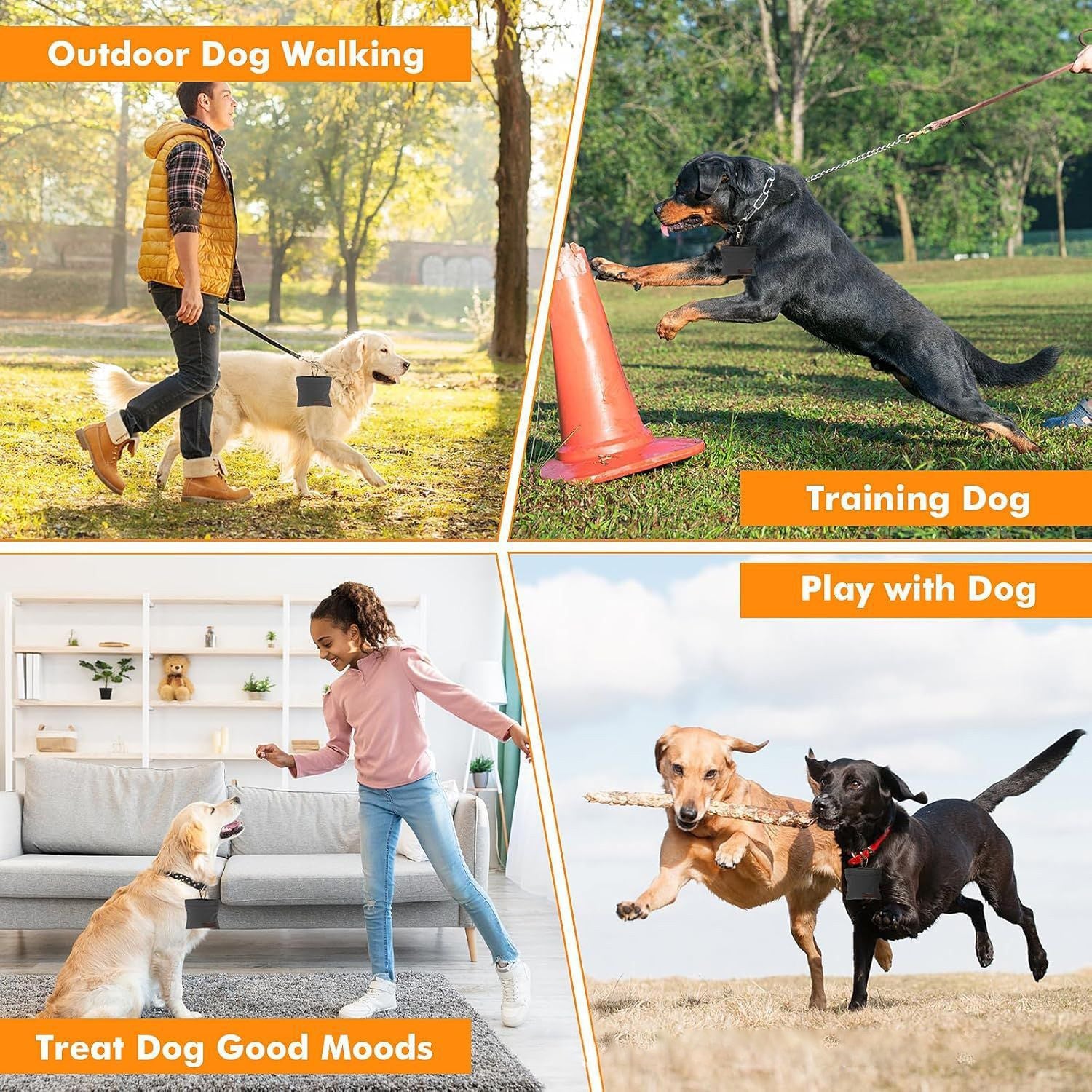 HKM-375251 Pet Snack Bag for Training Dogs - Durable Waxed Canvas in Multiple Colors