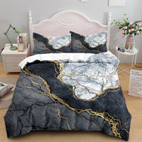 HKM-375379 Floral Landscape Bedding Set - 3 Piece Quilt Cover with Pillowcase Options