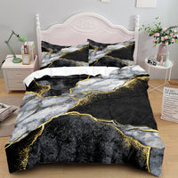 HKM-375379 Floral Landscape Bedding Set - 3 Piece Quilt Cover with Pillowcase Options