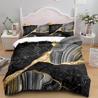 HKM-375379 Floral Landscape Bedding Set - 3 Piece Quilt Cover with Pillowcase Options