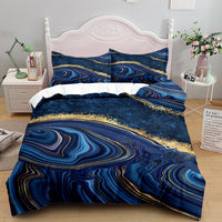 HKM-375379 Floral Landscape Bedding Set - 3 Piece Quilt Cover with Pillowcase Options