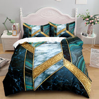 HKM-375379 Floral Landscape Bedding Set - 3 Piece Quilt Cover with Pillowcase Options