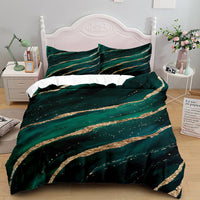 HKM-375379 Floral Landscape Bedding Set - 3 Piece Quilt Cover with Pillowcase Options
