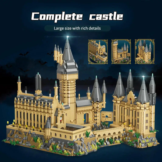 HKM-375635 Magic Castle Micro Particle Building Block Set - Educational 3D Puzzle Toy for Ages 8 and Up