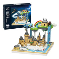 HKM-375635 Magic Castle Micro Particle Building Block Set - Educational 3D Puzzle Toy for Ages 8 and Up