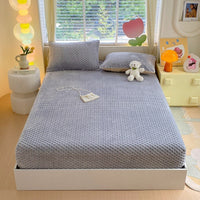 HKM-375891 Cute Animal Cartoon Velvet Fitted Bed Sheet - Various Sizes Available