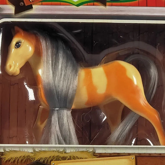 HKM-375891 Plastic Mini Toy Horse Figure for Kids Age 2-4, 27.5 x 42.5 x 4 CM, EN71 Certified