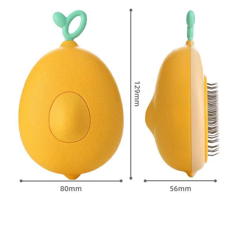HKM-375891 Portable Pet Grooming Comb with Massage Brush and One-Click Hair Removal Tool for Cats and Dogs