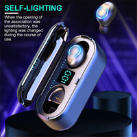 HKM-375955 Wireless Binaural Bluetooth Headset with Battery Display and Voice Control