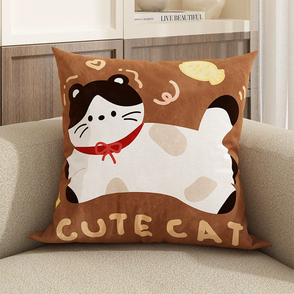 HKM-376019 Cute Dog Pillowcase Cushion Cover 45x45cm for Home Decoration, Sofa, Car, and Office
