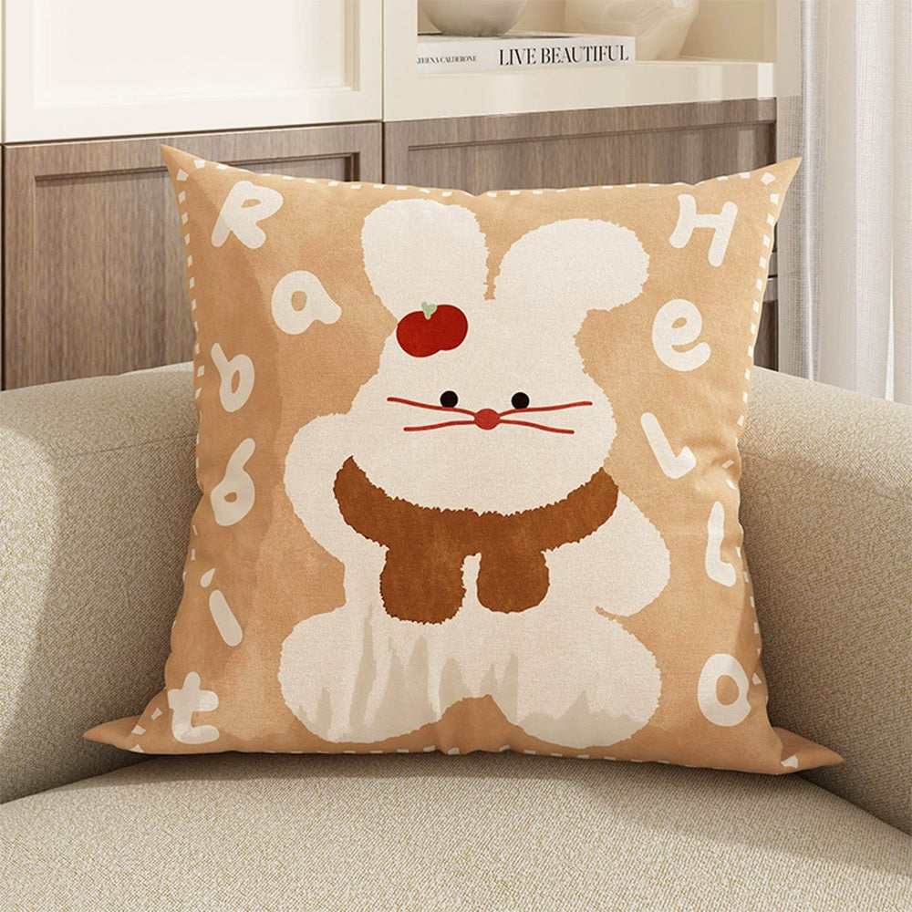 HKM-376019 Cute Dog Pillowcase Cushion Cover 45x45cm for Home Decoration, Sofa, Car, and Office