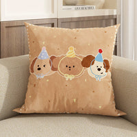 HKM-376019 Cute Dog Pillowcase Cushion Cover 45x45cm for Home Decoration, Sofa, Car, and Office