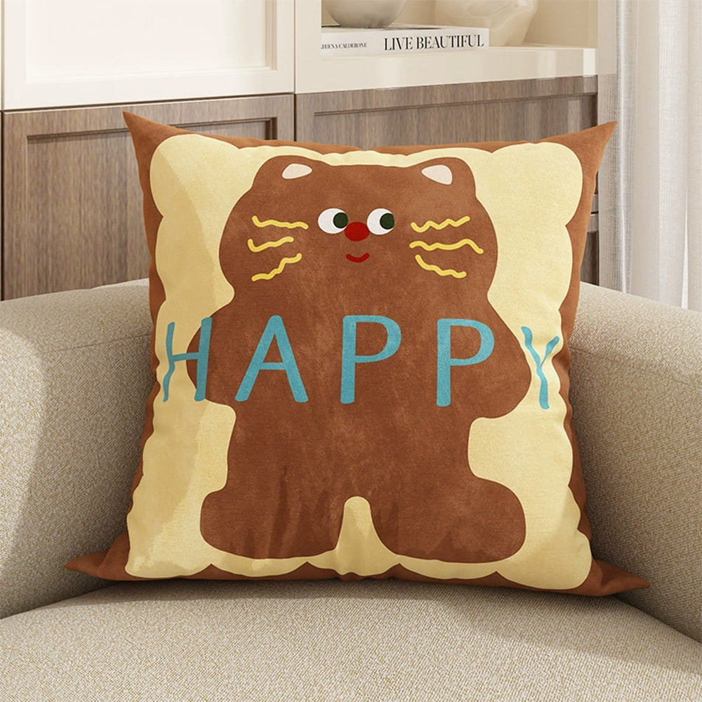 HKM-376019 Cute Dog Pillowcase Cushion Cover 45x45cm for Home Decoration, Sofa, Car, and Office
