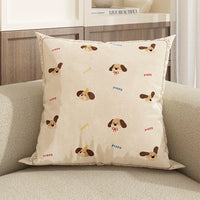 HKM-376019 Cute Dog Pillowcase Cushion Cover 45x45cm for Home Decoration, Sofa, Car, and Office