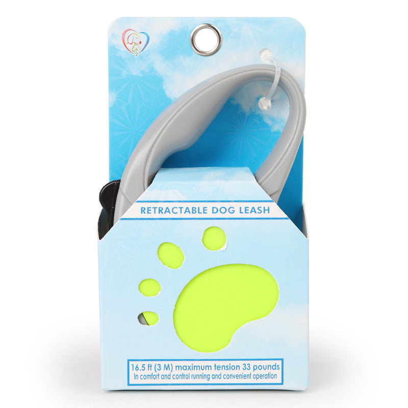 HKM-376019 Telescopic Leash for Small and Medium Pets - Available in Blue, Pink, and Fluorescent Green, 3m/5m Adjustable Length
