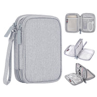 HKM-376083 Portable Storage Bag for 2.5-Inch Mobile Hard Drives and Cables – Simple Design in Black and Gray